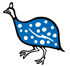 カンガ：青